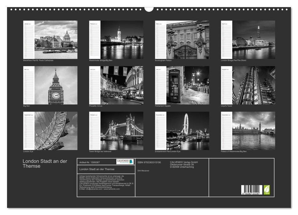 London city on the Thames (CALVENDO wall calendar 2024) 