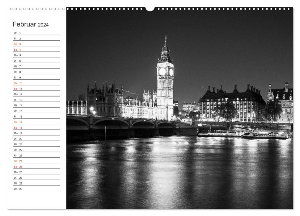 London Stadt an der Themse (CALVENDO Wandkalender 2024)