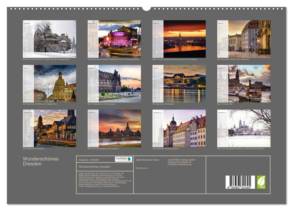 Beautiful Dresden (CALVENDO Premium Wall Calendar 2024) 