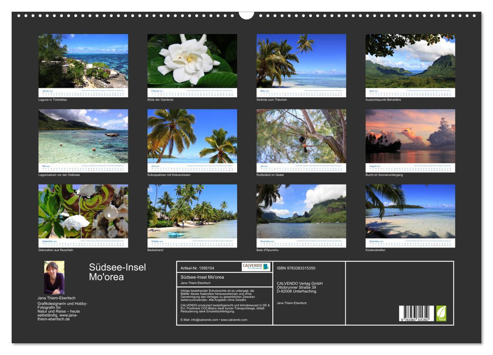 South Sea island of Mo'orea (CALVENDO wall calendar 2024) 