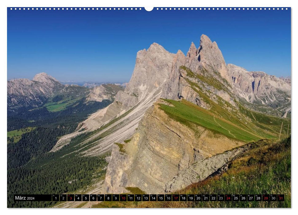 Die Dolomiten - Traumhafte Welt aus Stein (CALVENDO Wandkalender 2024)