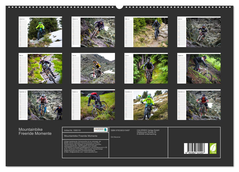 Mountainbike Freeride Momente (CALVENDO Premium Wandkalender 2024)