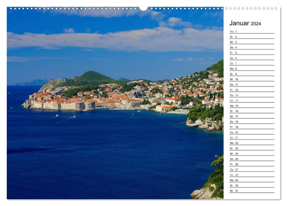 Croatie - Paysages fantastiques et villes fascinantes (Calendrier mural CALVENDO 2024) 