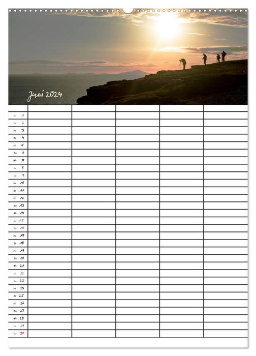 Île de Skye – Îles d'Écosse – Agenda familial (calendrier mural CALVENDO 2024) 
