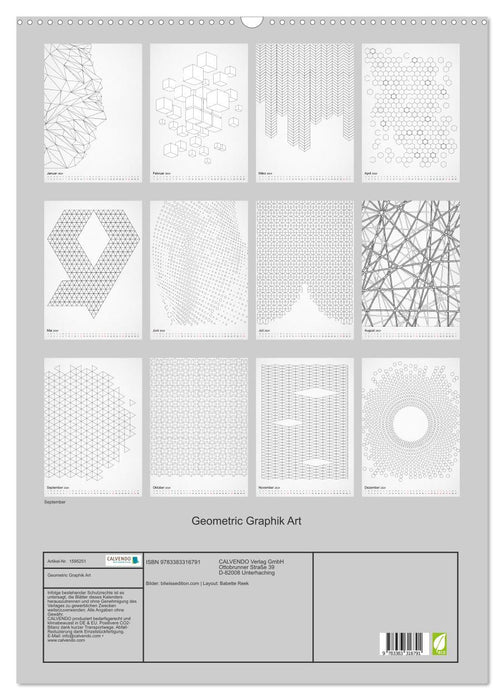 Geometric Graphik Art (CALVENDO Wandkalender 2024)