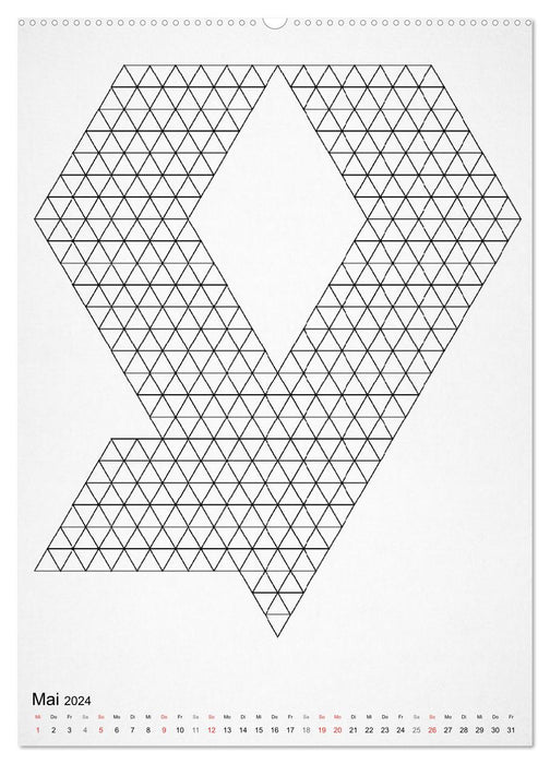 Art graphique géométrique (Calendrier mural CALVENDO 2024) 