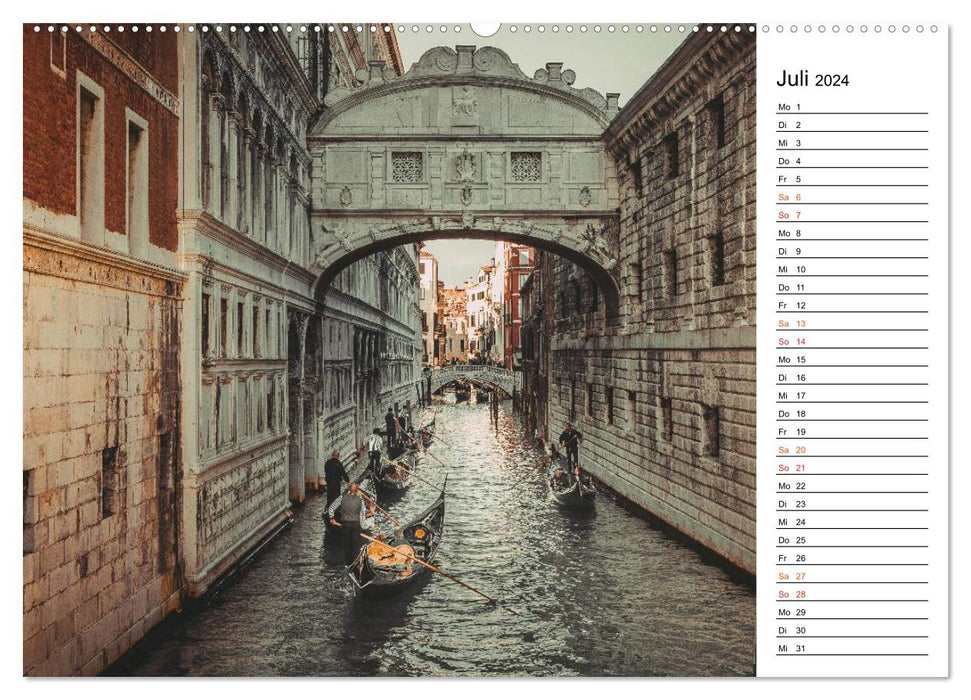 Traumstadt Venedig (CALVENDO Premium Wandkalender 2024)