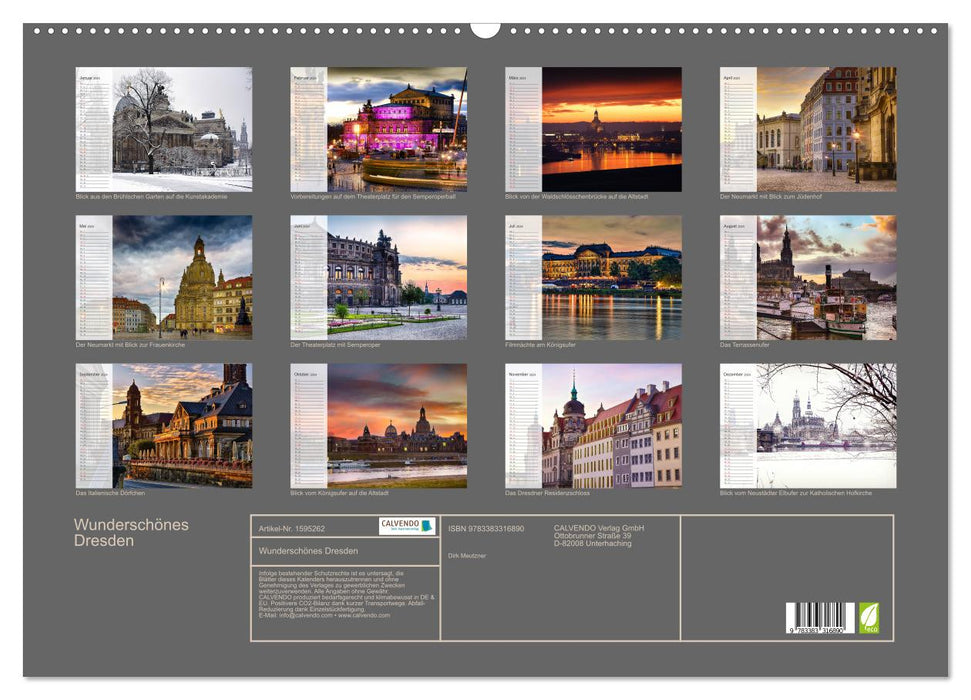 Beautiful Dresden (CALVENDO wall calendar 2024) 