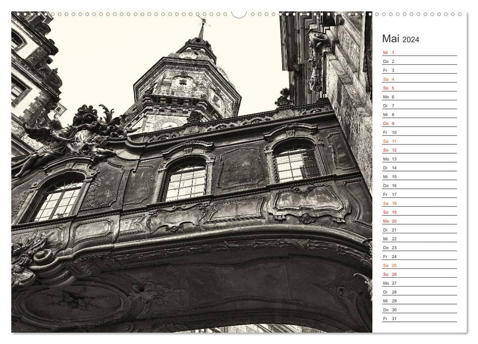 Dresden black and white (CALVENDO wall calendar 2024) 