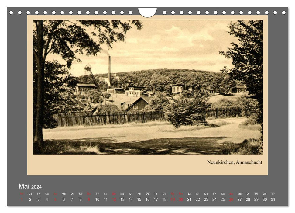 Saarland - vunn domols (frieher), Landkreis Neunkirchen (CALVENDO Wandkalender 2024)