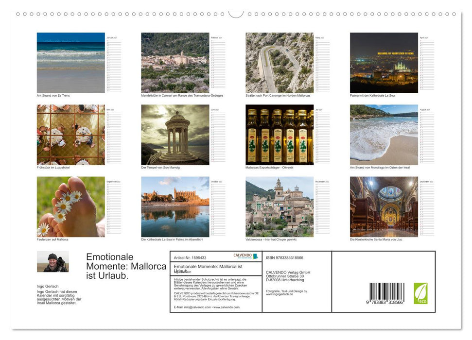 Emotionale Momente: Mallorca ist Urlaub. (CALVENDO Premium Wandkalender 2024)