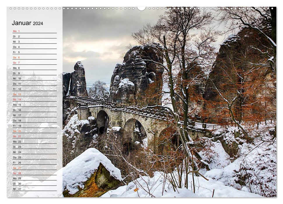 Grüße aus dem Nationalpark Sächsische Schweiz (CALVENDO Wandkalender 2024)