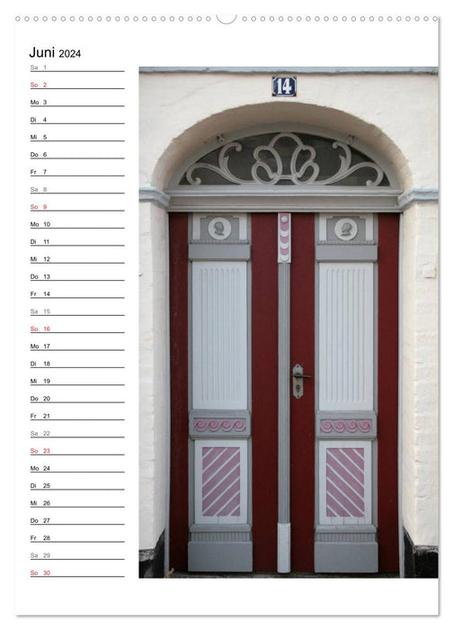 Alte Dänische Türen (CALVENDO Premium Wandkalender 2024)