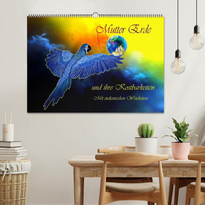 Mother Earth and her treasures with Indian wisdom (CALVENDO wall calendar 2024) 