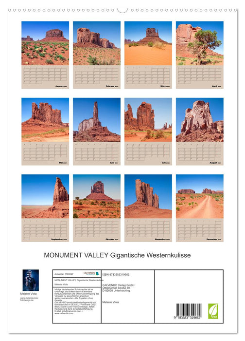 MONUMENT VALLEY Gigantic Western Scenery (CALVENDO Premium Wall Calendar 2024) 