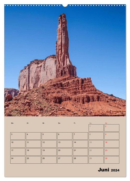 MONUMENT VALLEY Gigantic Western Scenery (CALVENDO Premium Wall Calendar 2024) 