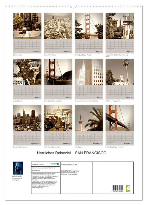 Herrliches Reiseziel... SAN FRANCISCO (CALVENDO Wandkalender 2024)
