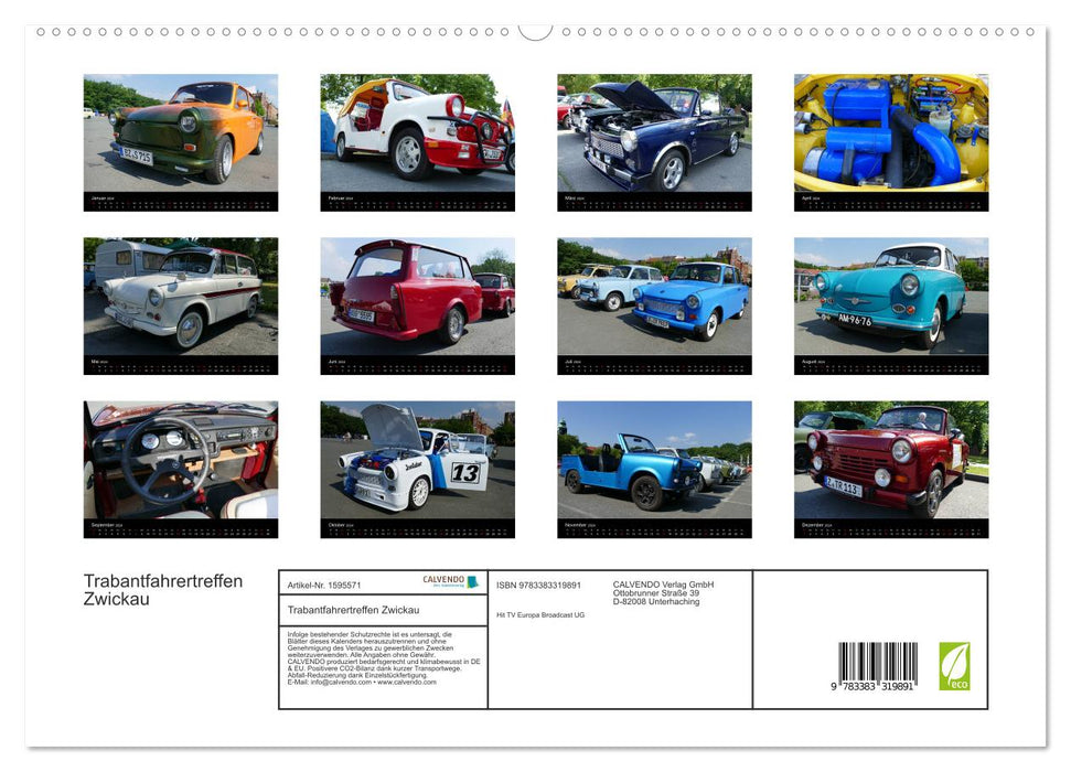 Trabant Driver Meeting Zwickau (CALVENDO Premium Wall Calendar 2024) 
