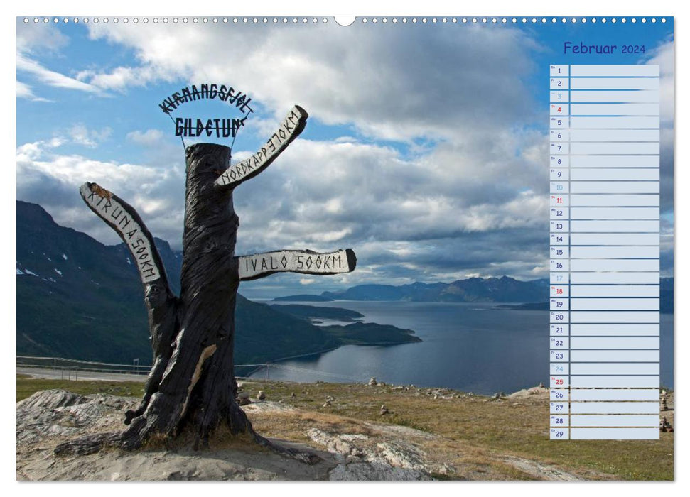 Landschaften Norwegens zwischen Polarkreis und Nordkap (CALVENDO Premium Wandkalender 2024)