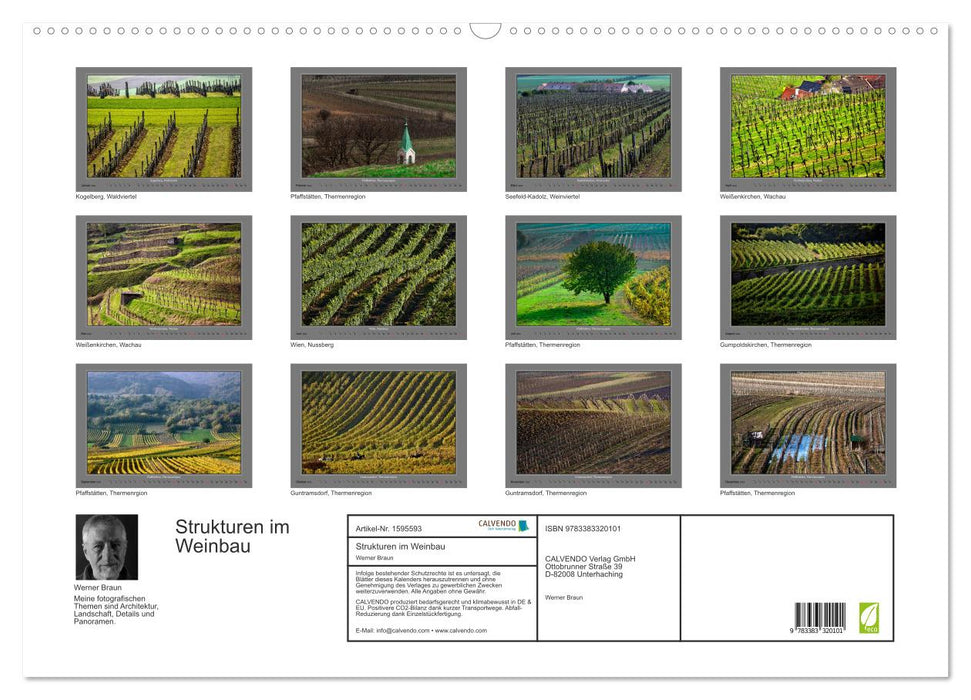 Strukturen im Weinbau (CALVENDO Wandkalender 2024)