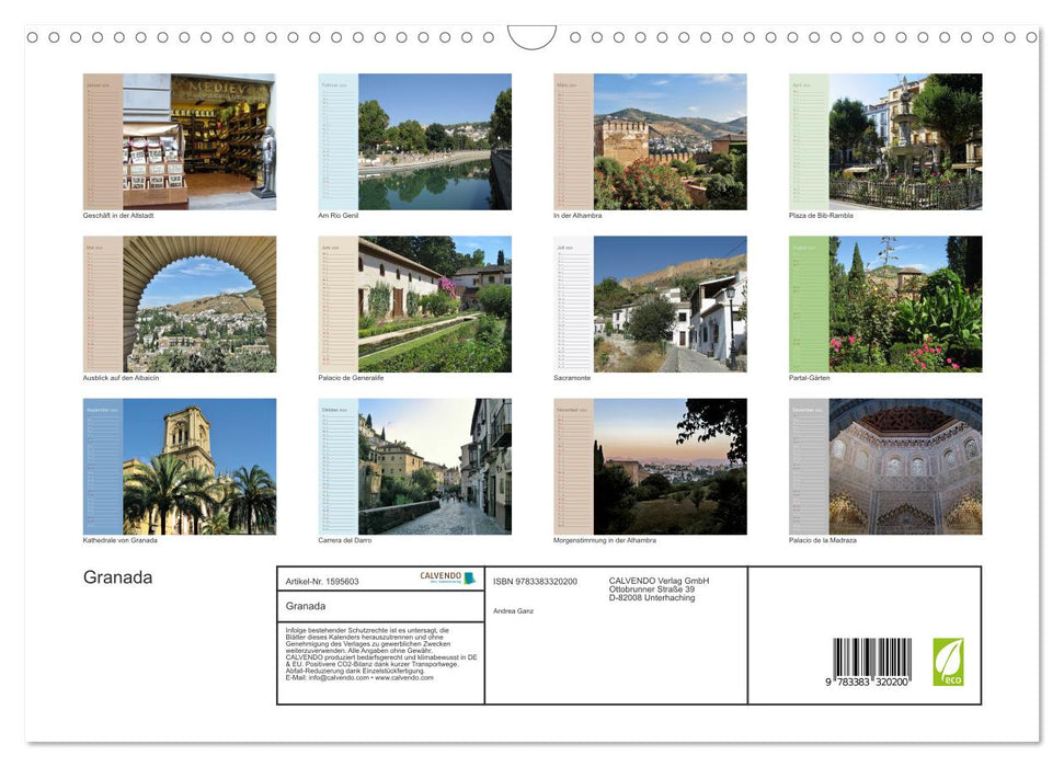 Granada (CALVENDO wall calendar 2024) 