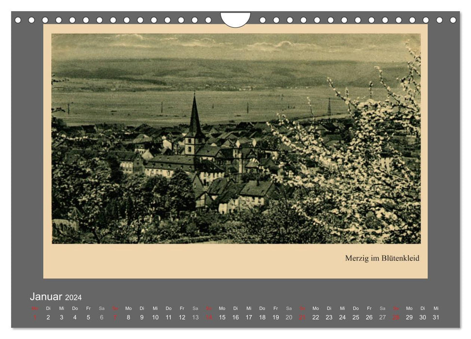 Saarland - vunn domols (former), Merzig-Wadern district (CALVENDO wall calendar 2024) 