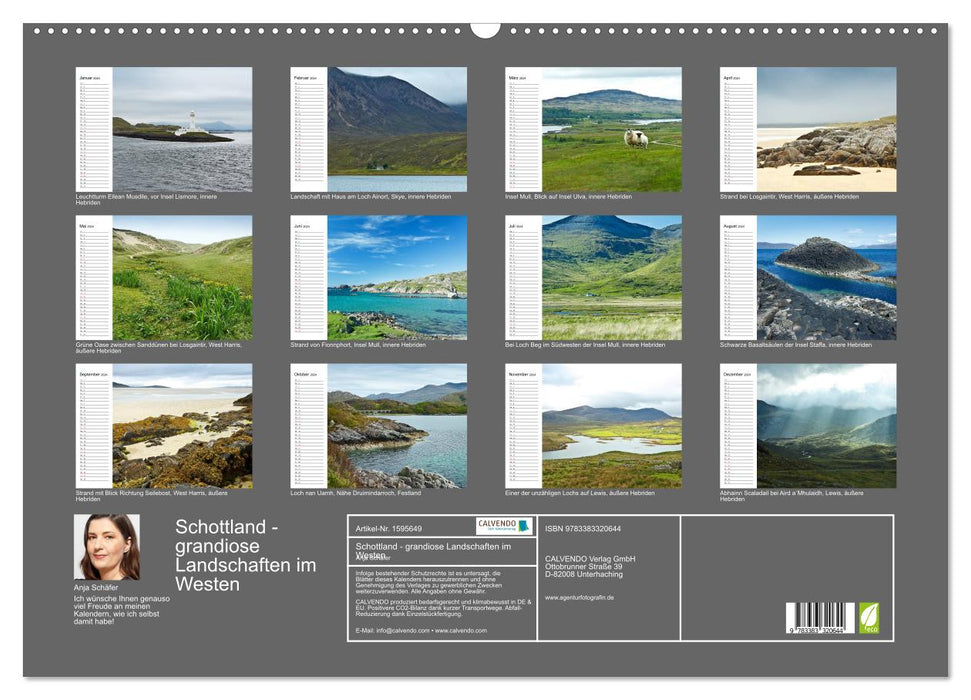 Schottland - grandiose Landschaften im Westen (CALVENDO Wandkalender 2024)