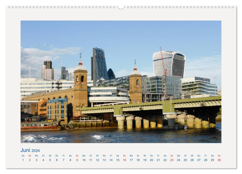 Visite aérienne à Londres (Calendrier mural CALVENDO 2024) 