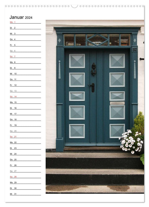 Old Danish Doors (CALVENDO Wall Calendar 2024) 