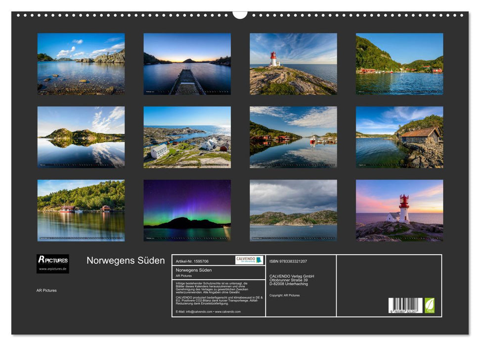 Norway's South (CALVENDO wall calendar 2024) 