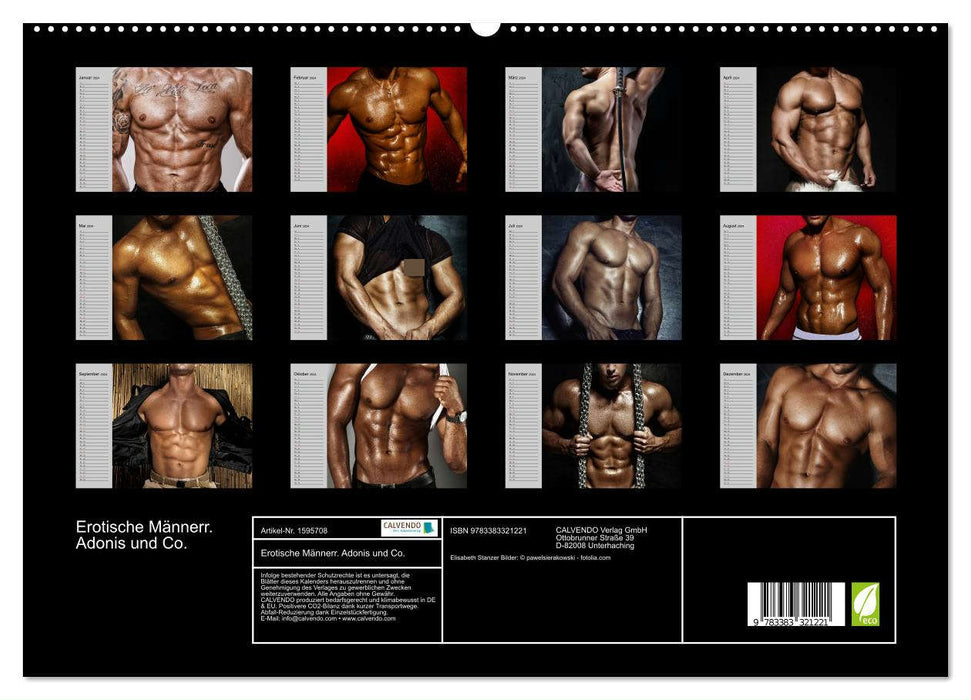 Erotische Männer. Adonis und Co. (CALVENDO Premium Wandkalender 2024)