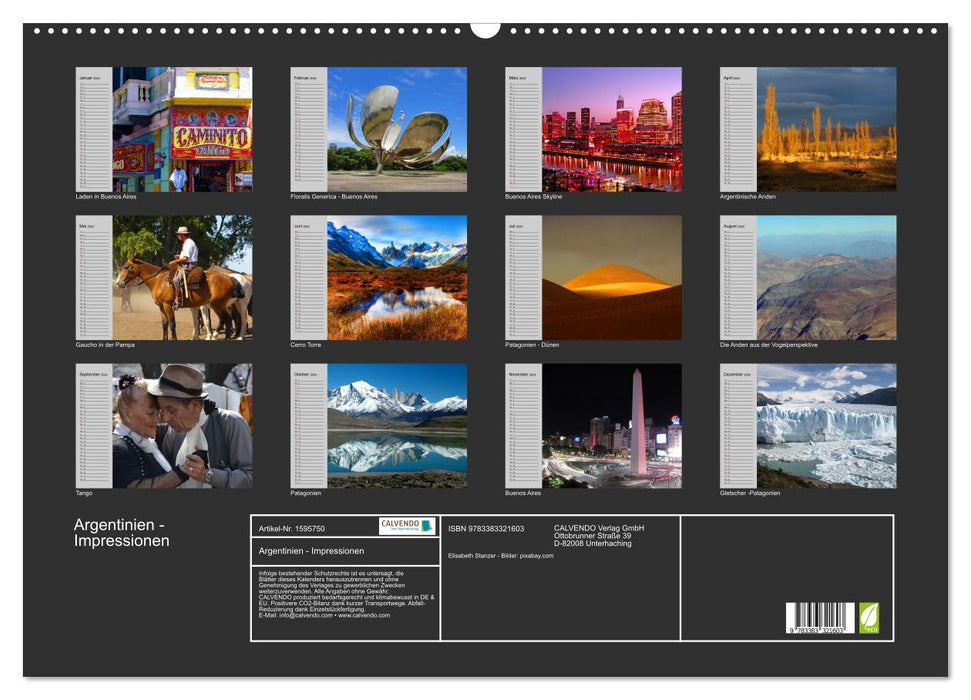 Argentinien - Impressionen (CALVENDO Wandkalender 2024)