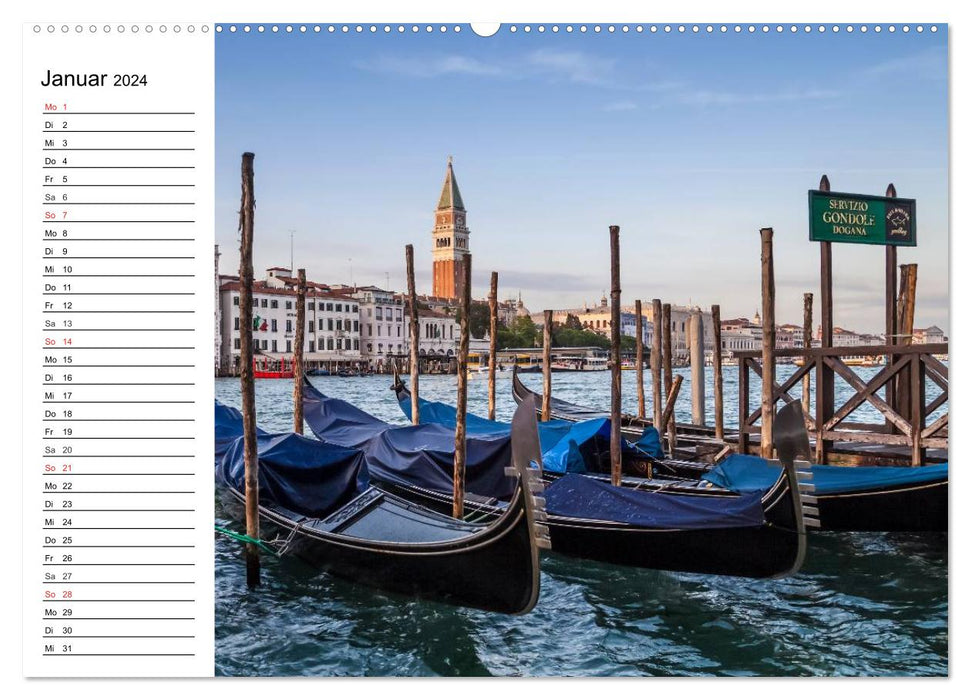 VENETIEN von Venedig bis zum Gardasee (CALVENDO Wandkalender 2024)