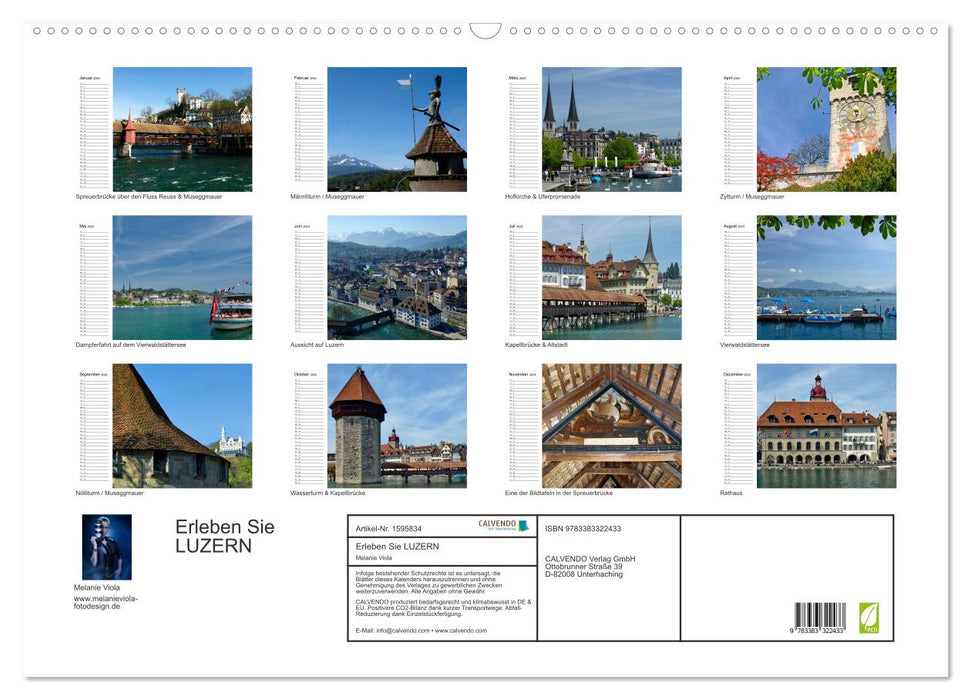 Experience LUCERNE (CALVENDO wall calendar 2024) 