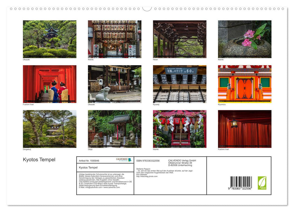 Kyotos Tempel - Bilder aus Japan (CALVENDO Premium Wandkalender 2024)