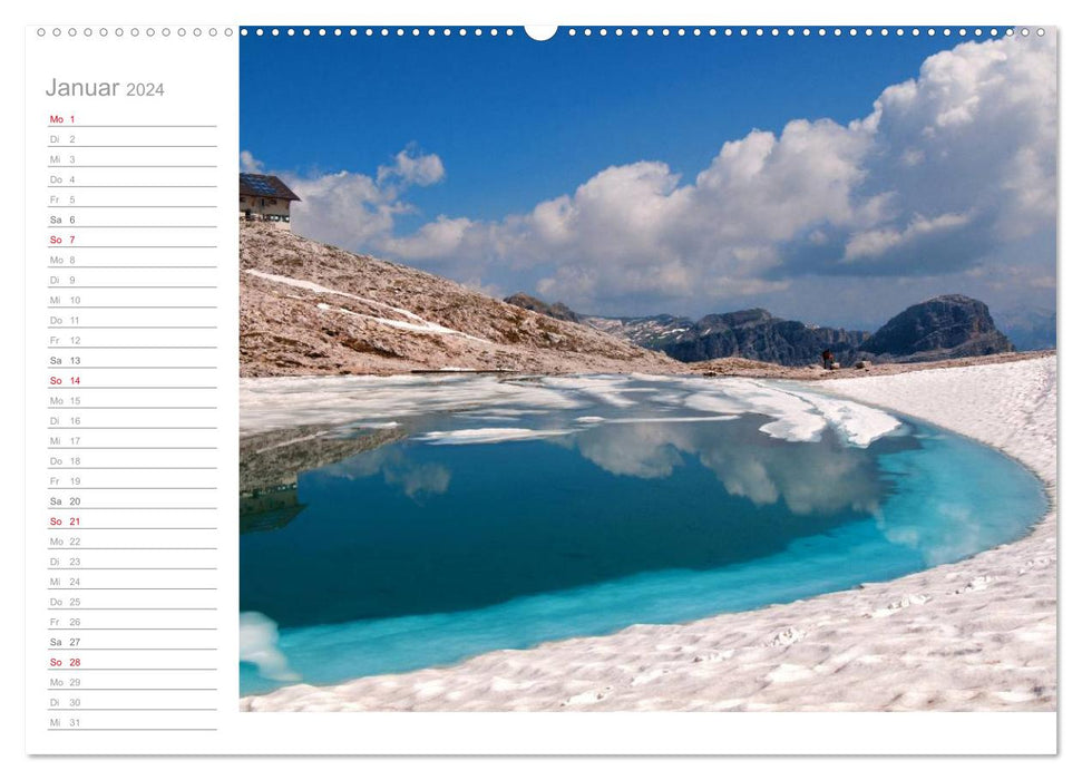 Known and unknown waters in South Tyrol (CALVENDO wall calendar 2024) 