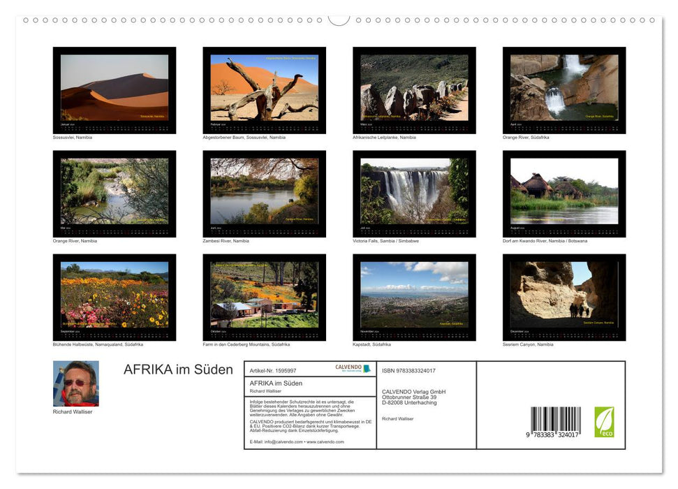 AFRICA in the South (CALVENDO Premium Wall Calendar 2024) 