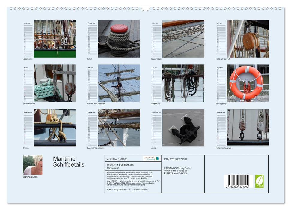 Maritime Schiffdetails (CALVENDO Premium Wandkalender 2024)