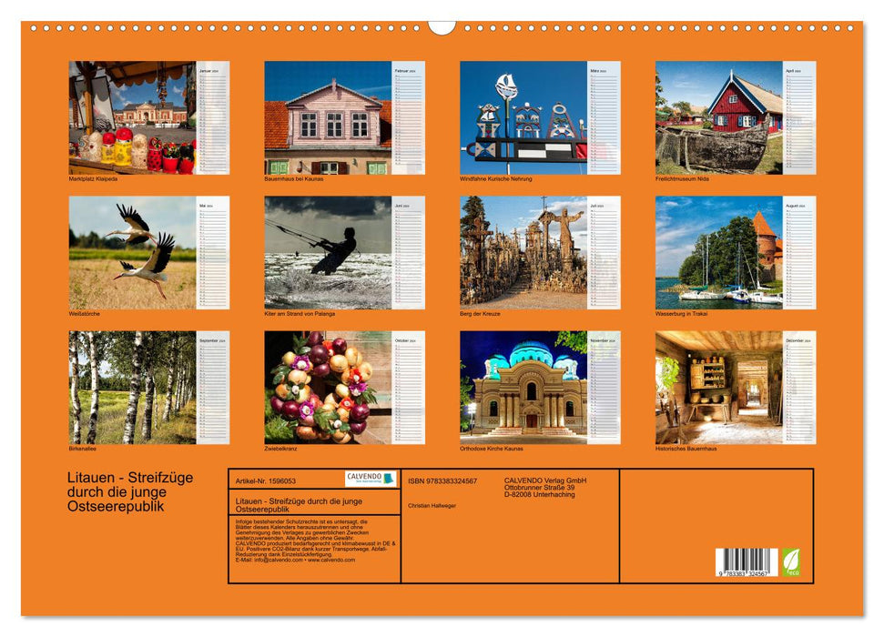 Lithuania - forays through the young Baltic Sea republic (CALVENDO wall calendar 2024) 