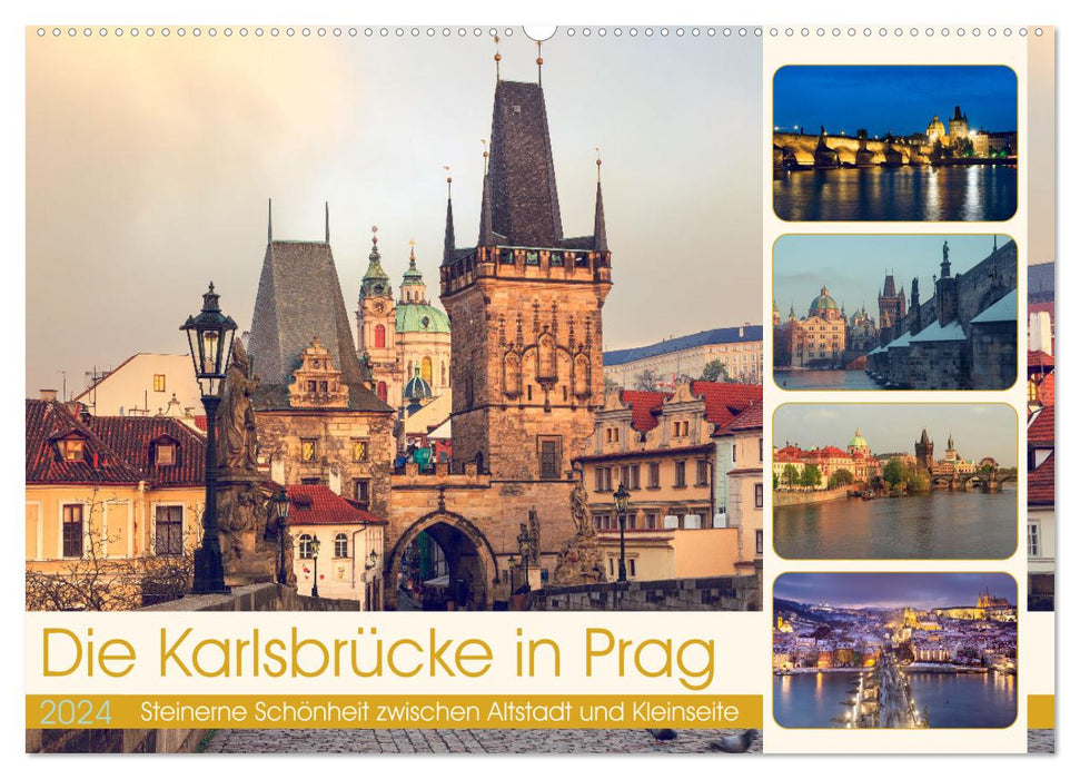 Die Karlsbrücke in Prag (CALVENDO Wandkalender 2024)