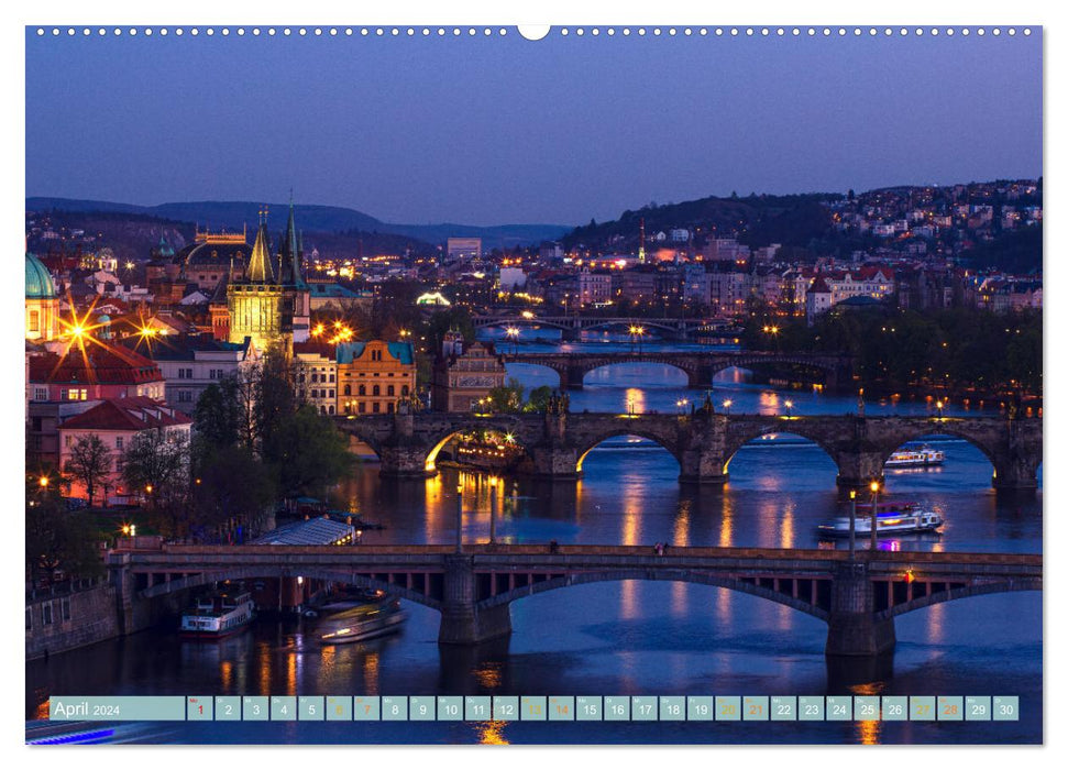 Die Karlsbrücke in Prag (CALVENDO Wandkalender 2024)