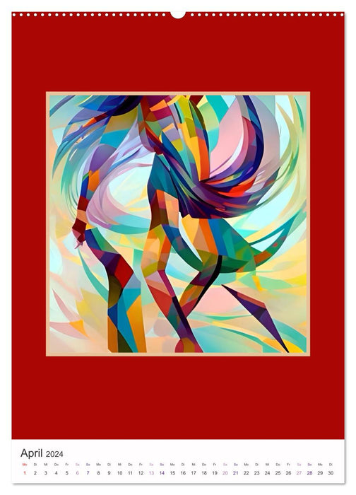 Dansant amusant, abstrait, coloré et plein de swing (calendrier mural CALVENDO 2024) 