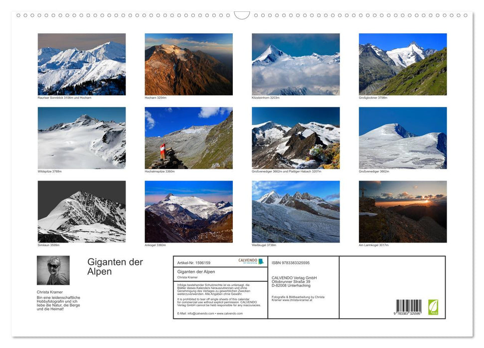Meine Giganten in den Alpen Österreichs (CALVENDO Wandkalender 2024)