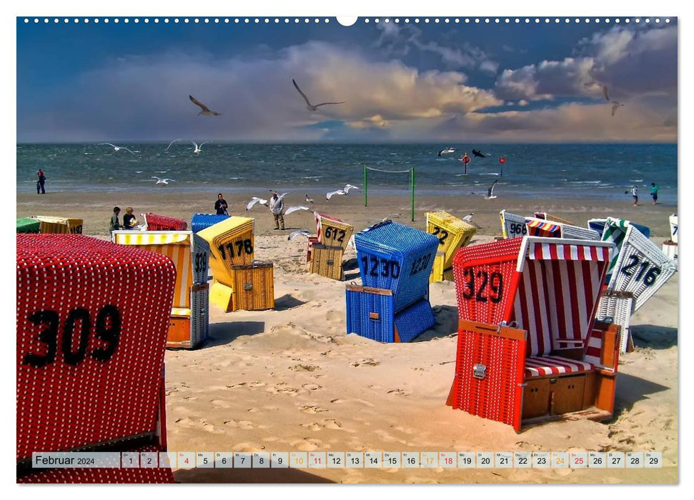 Beach fun - on the North Sea and Baltic Sea (CALVENDO Premium Wall Calendar 2024) 