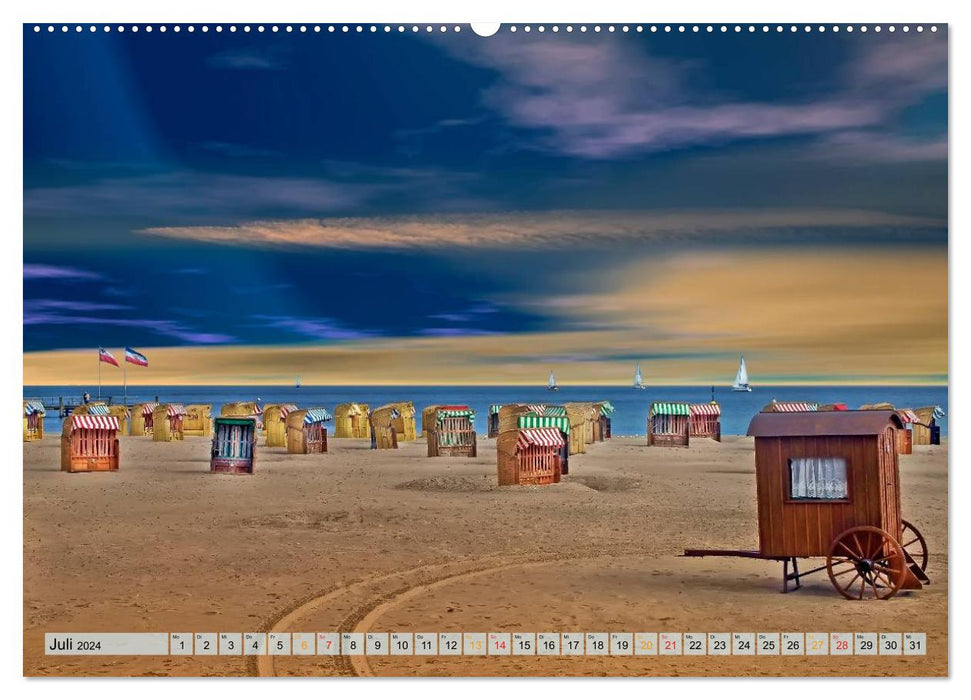 Strandvergnügen - an Nordsee und Ostsee (CALVENDO Premium Wandkalender 2024)