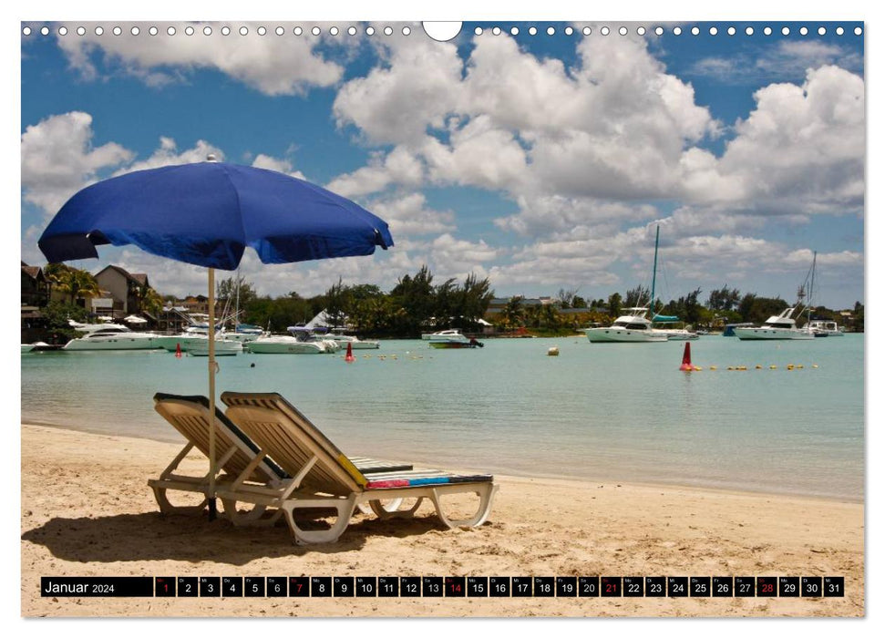 Maurice - île de rêve dans l'océan Indien (calendrier mural CALVENDO 2024) 