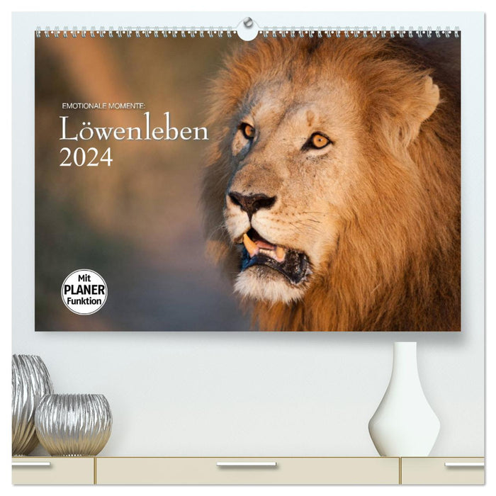 Emotionale Momente: Löwenleben (CALVENDO Premium Wandkalender 2024)