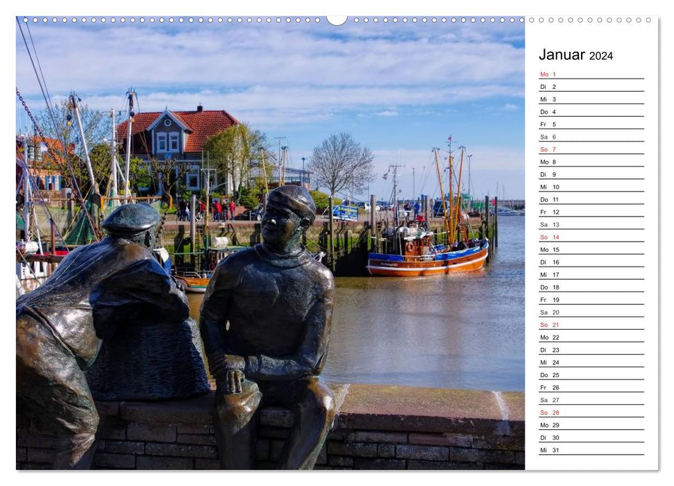 Neuharlingersiel - Ostfrieslands schönstes Hafenstädtchen (CALVENDO Wandkalender 2024)