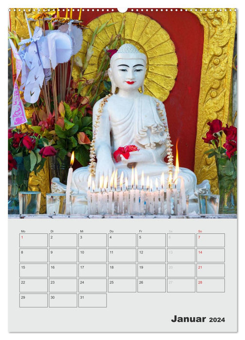 BUDDHA - Das sanfte Lächeln (CALVENDO Premium Wandkalender 2024)