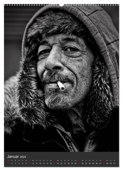 Homeless. The Faces of Poverty (CALVENDO Premium Wall Calendar 2024) 